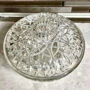 Vintage Pasari Clear Glass Candy Nuts Bowl Dish W/Lid  Made In Indonesia